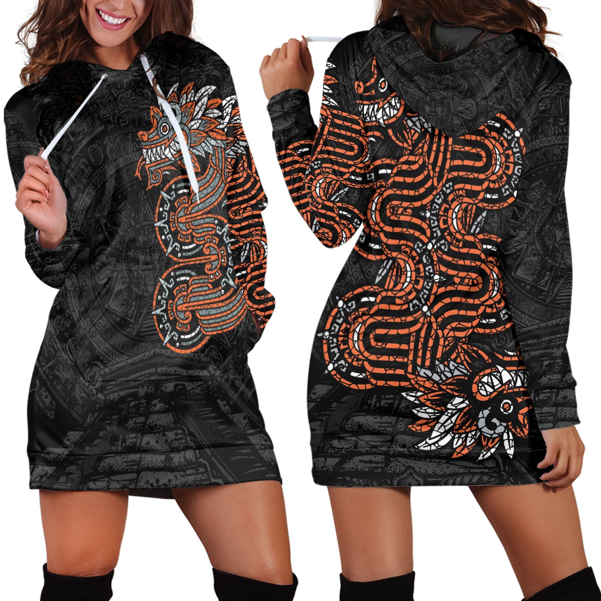 Clothing Mexico Quetzalcoatl Mexican God Aztec Hoodie Dress