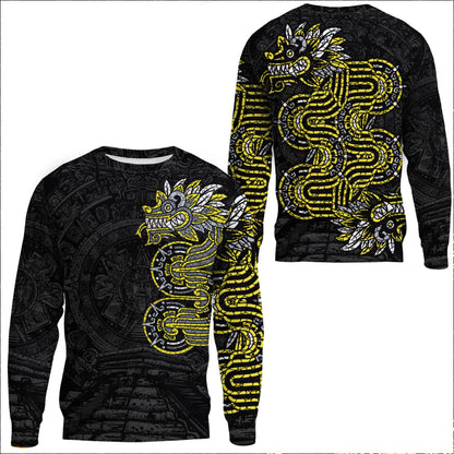 Clothing Mexico Quetzalcoatl Mexican God Aztec Gold Version Sweatshirts