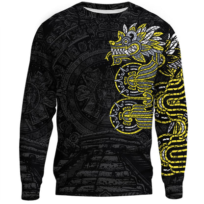 Clothing Mexico Quetzalcoatl Mexican God Aztec Gold Version Sweatshirts