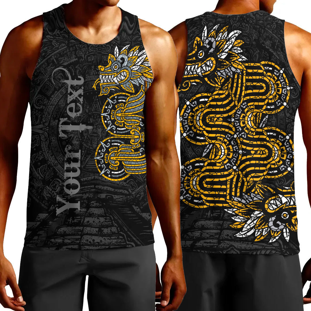Clothing Custom Mexico Quetzalcoatl Mexican God Aztec Gold Version Tank Top