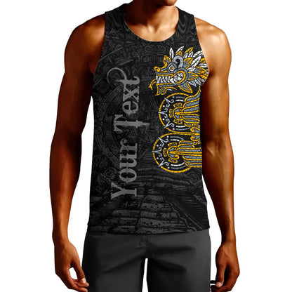 Clothing Custom Mexico Quetzalcoatl Mexican God Aztec Gold Version Tank Top
