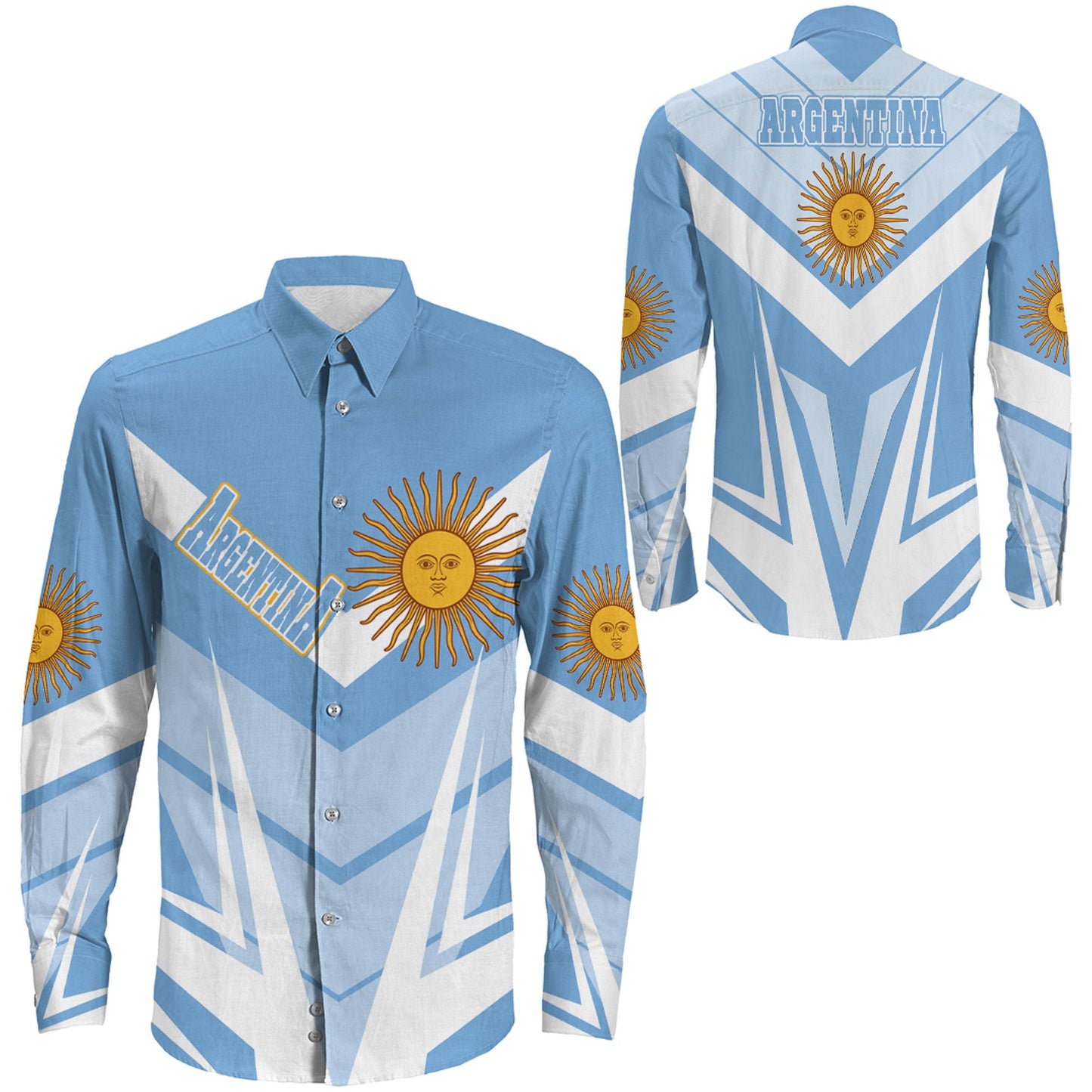 Clothing Argentina Sport Style Long Sleeve Button Shirt
