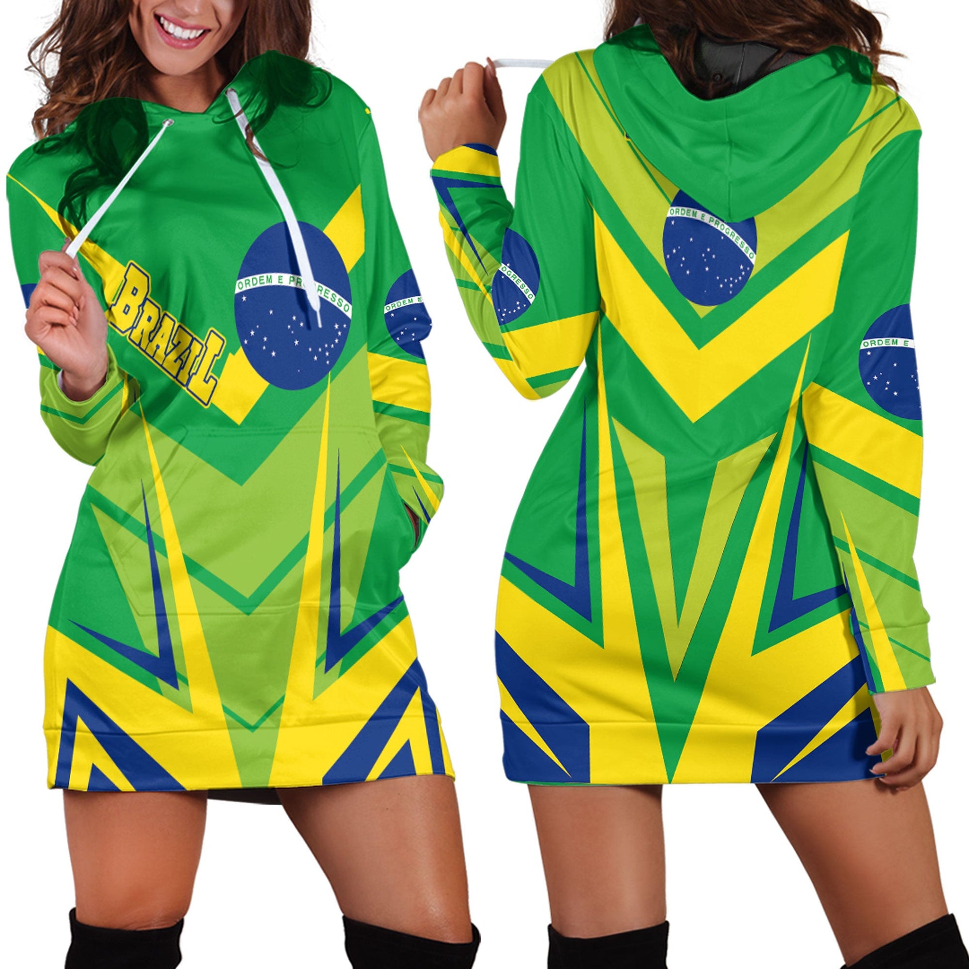 Clothing Brazils Sport Style Hoodie Dress