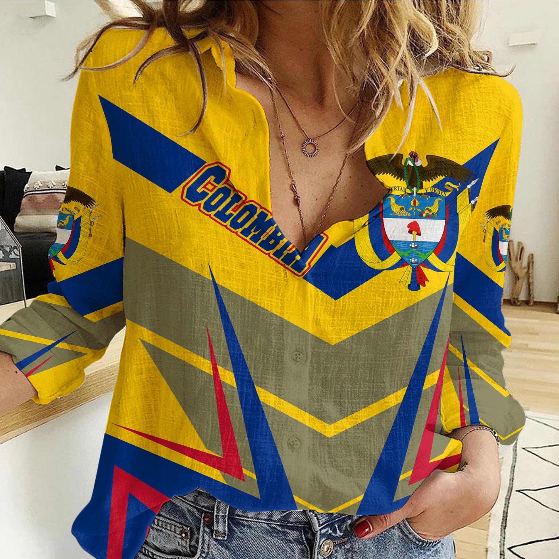 Clothing Colombia Sport Style Women Casual Shirt