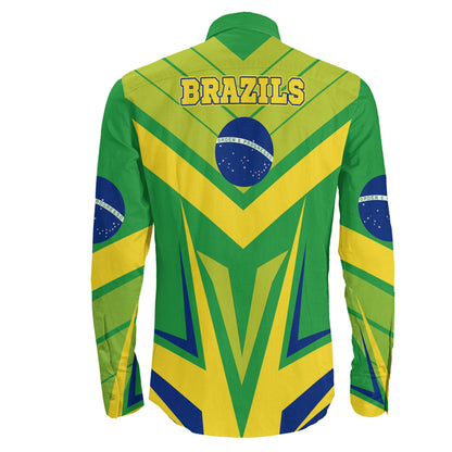 Clothing Brazils Sport Style Long Sleeve Button Shirt