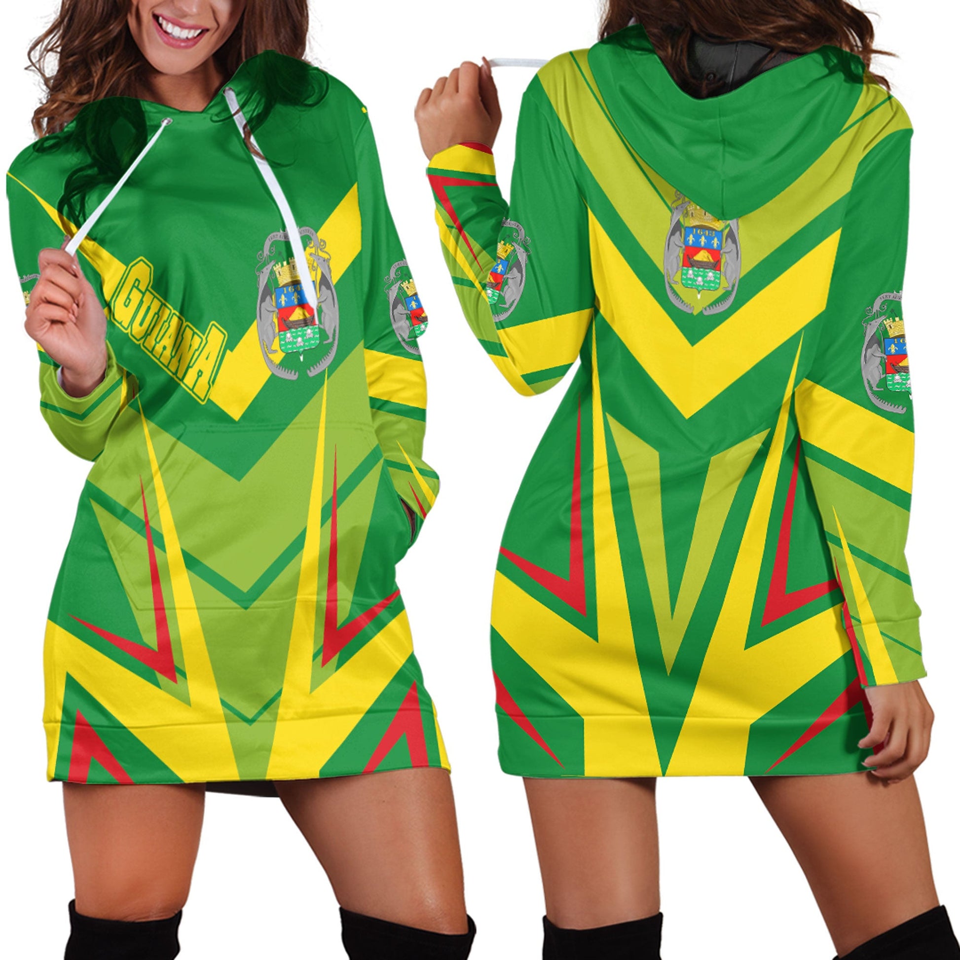 Clothing French Guiana Sport Style Hoodie Dress