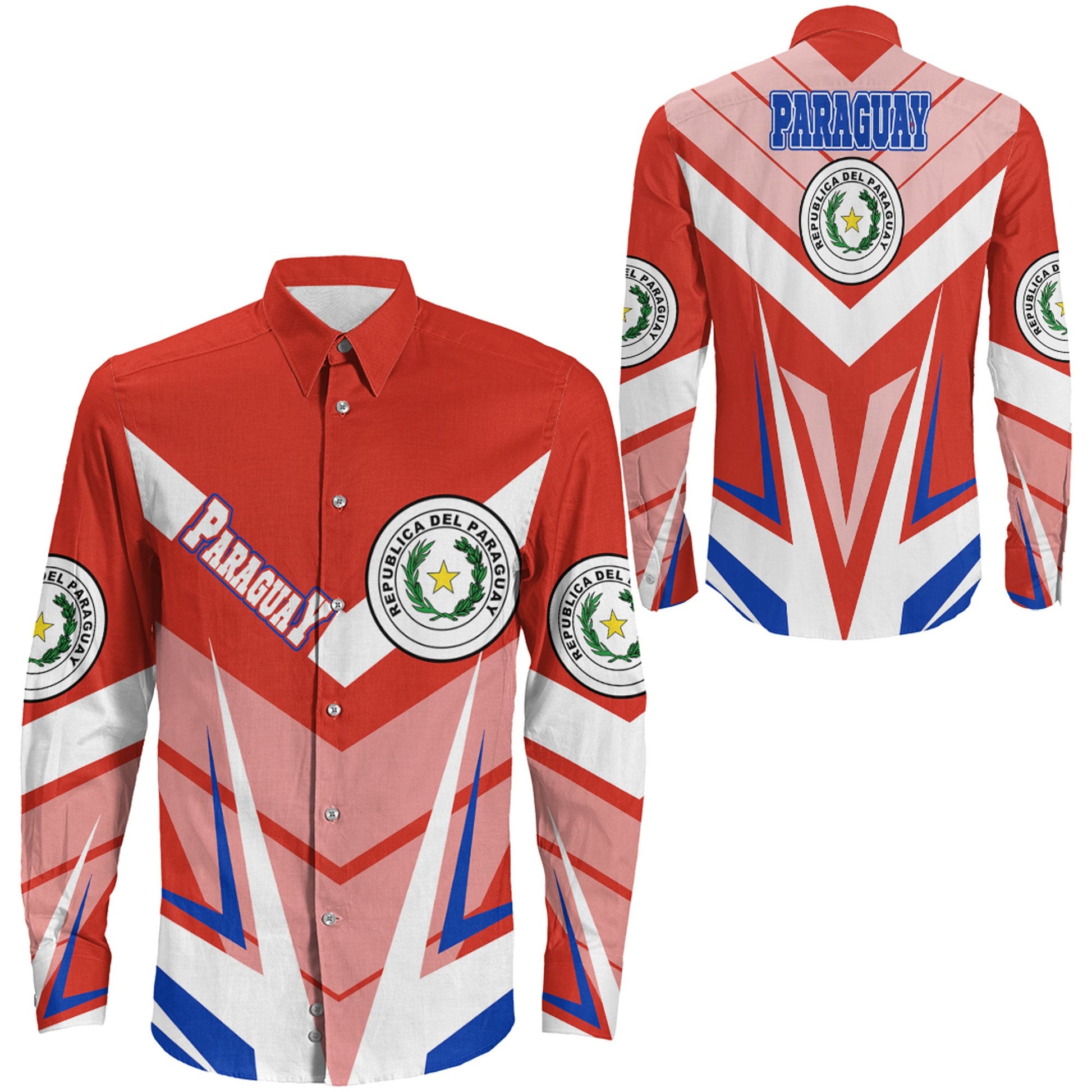 Clothing Paraguay Sport Style Long Sleeve Button Shirt