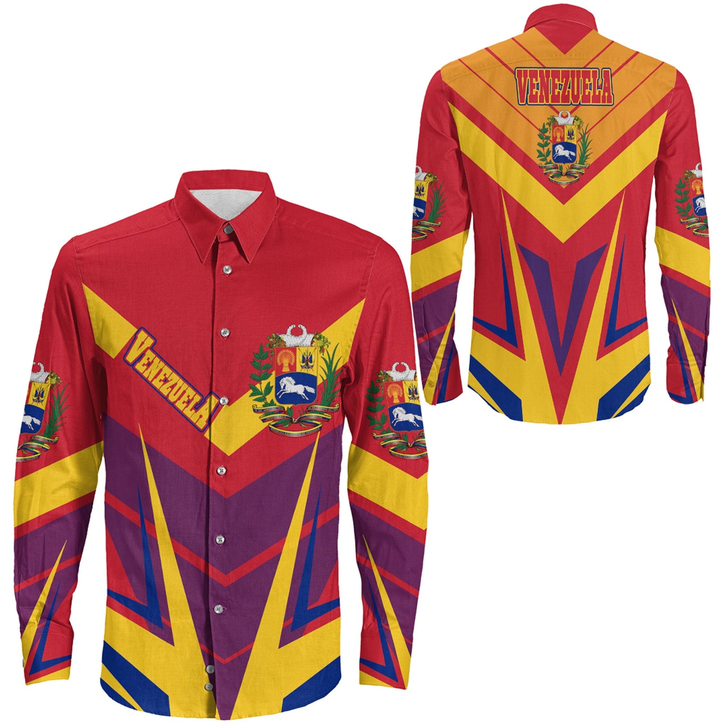 Clothing Venezuela Sport Style Long Sleeve Button Shirt
