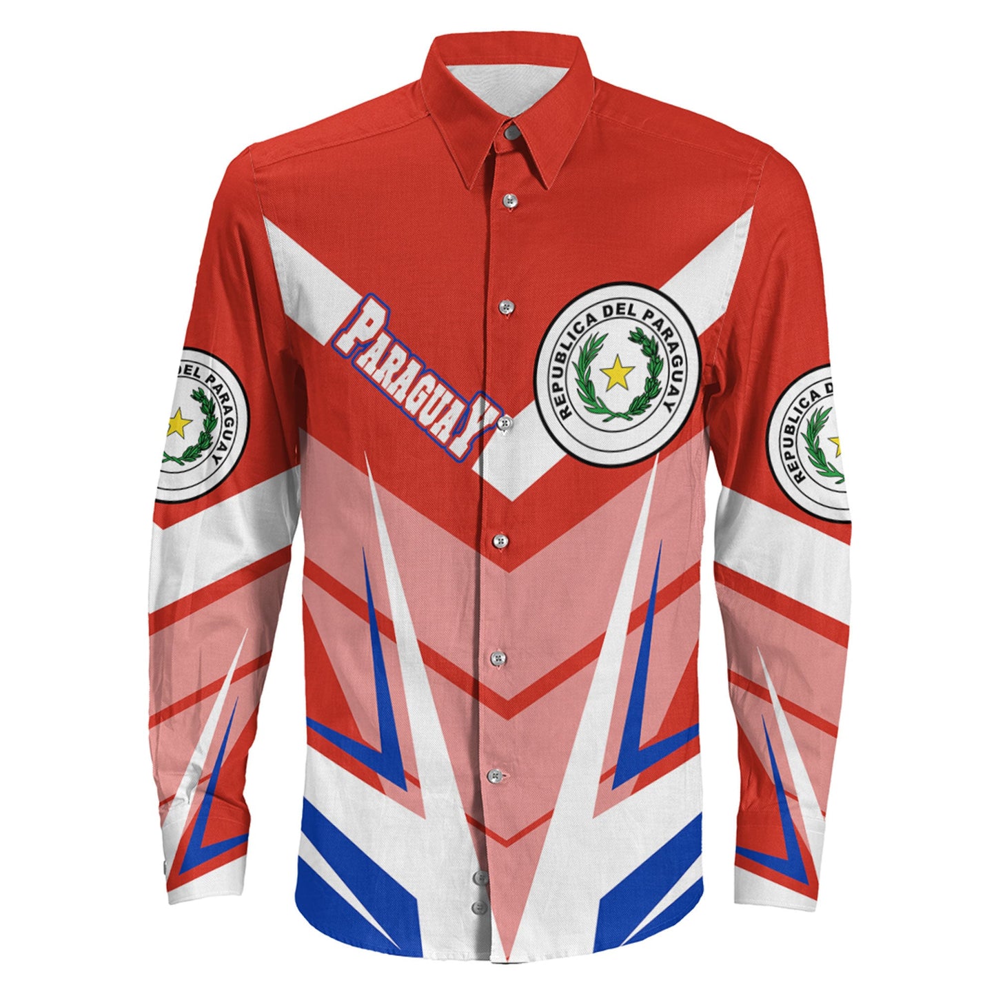Clothing Paraguay Sport Style Long Sleeve Button Shirt
