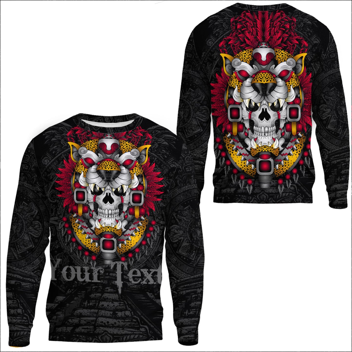 Clothing Custom Jaguar Warrior Aztec Mexican Sweatshirts