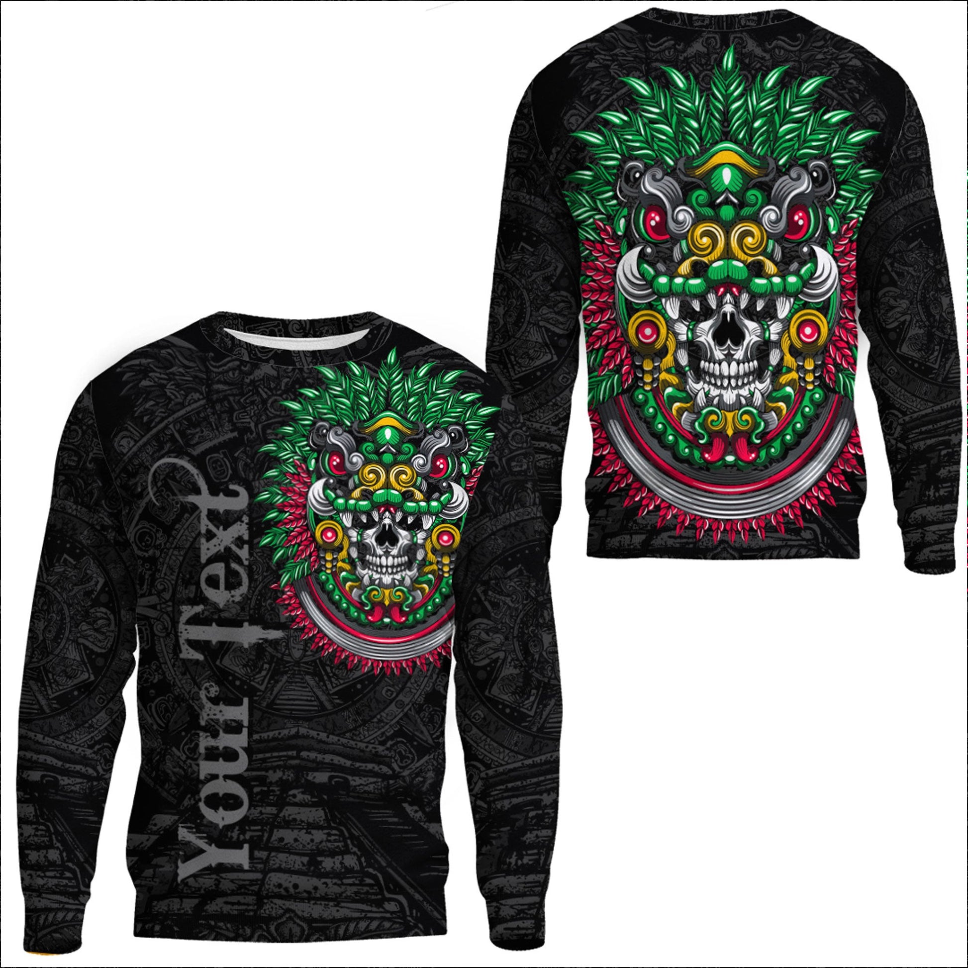 Clothing Custom Quetzalcoatl Aztec Warrior Sweatshirts
