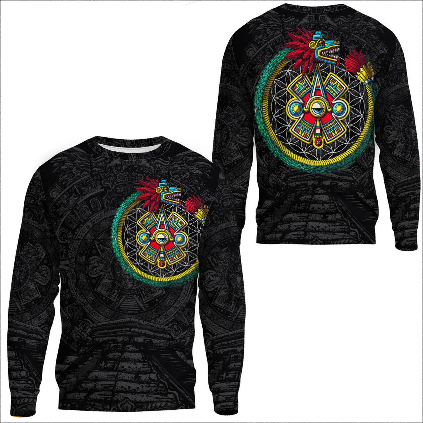 Clothing Aztec Quetzalcoatl Ouroboros Sweatshirts
