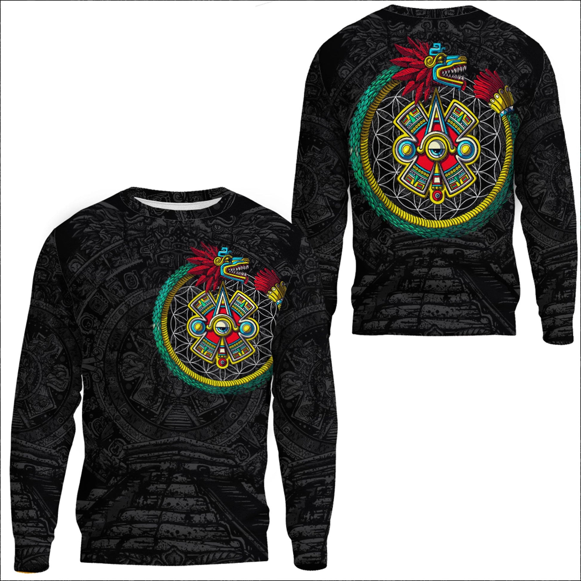 Clothing Aztec Quetzalcoatl Ouroboros Sweatshirts