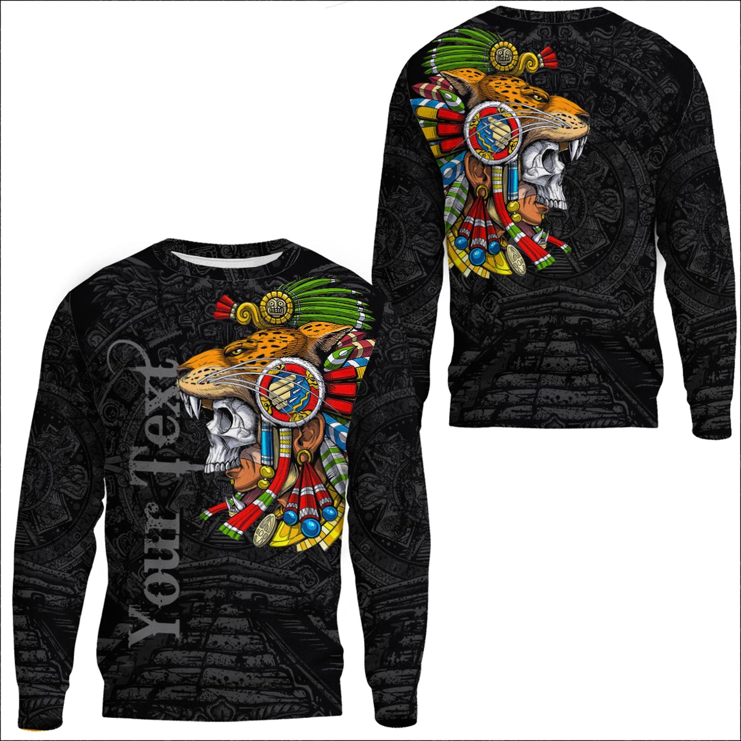 Clothing Custom Aztec Special Jaguar Warrior Sweatshirts