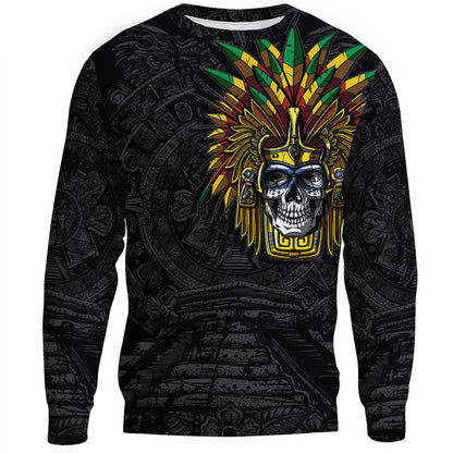 Clothing Aztec Warrior Skull Mask Sweatshirts