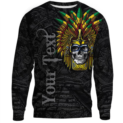 Clothing Custom Aztec Warrior Skull Mask Sweatshirts