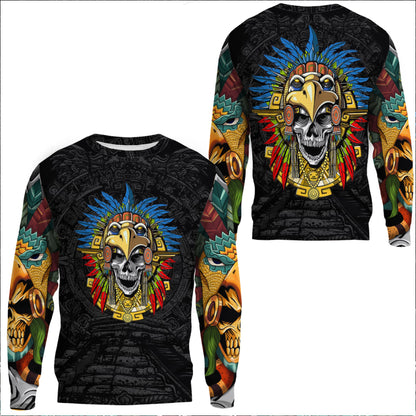 Clothing Aztec Eagle Skull Mask Sweatshirts