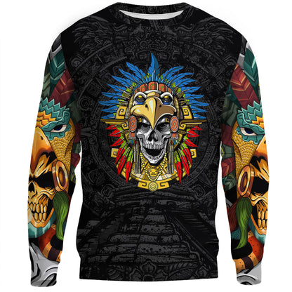 Clothing Aztec Eagle Skull Mask Sweatshirts