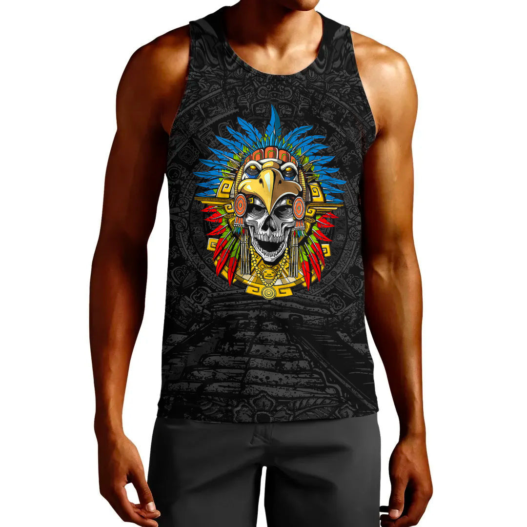 Clothing Aztec Eagle Skull Mask Tank Top