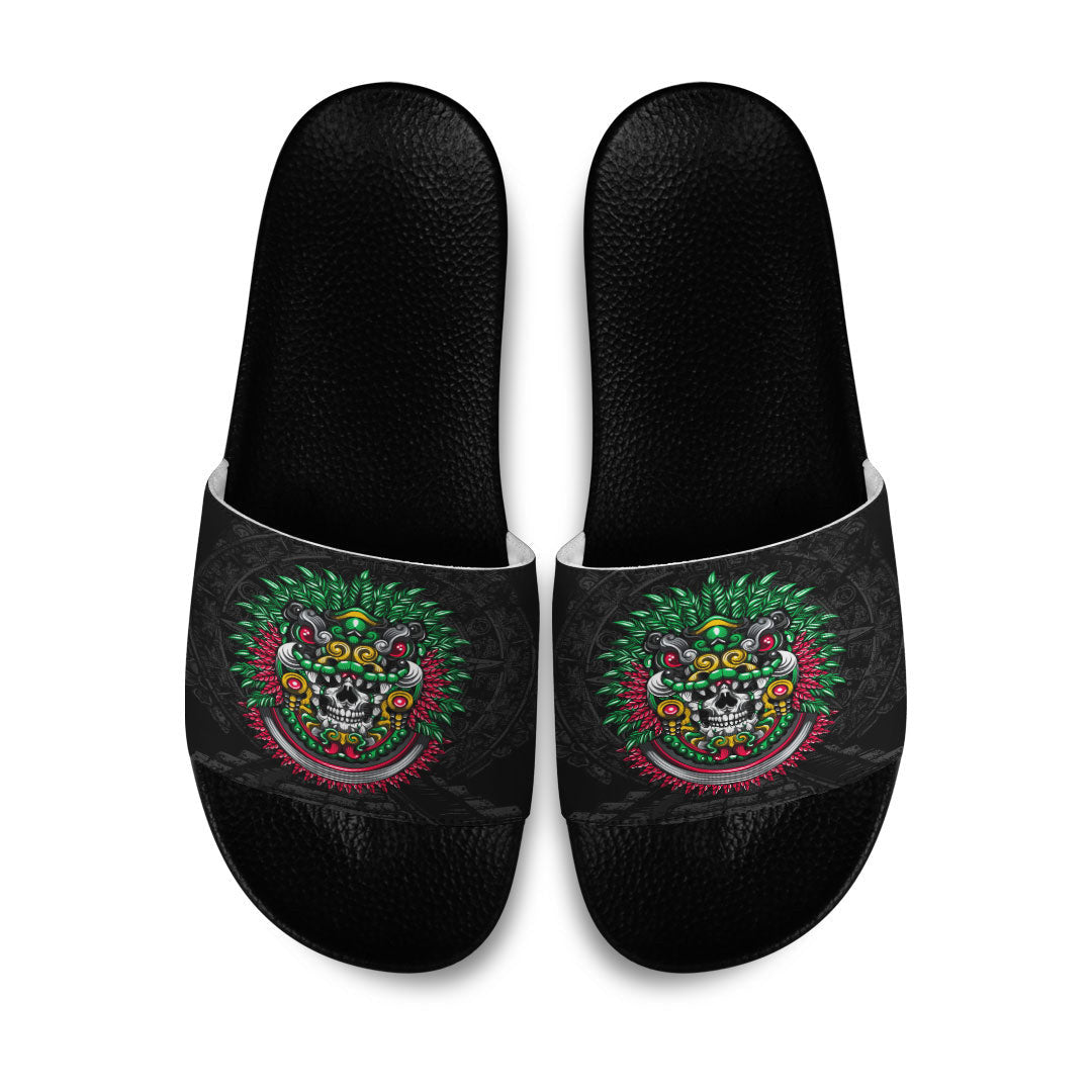 Slide Sandals Quetzalcoatl Aztec Warrior Slide Sandals