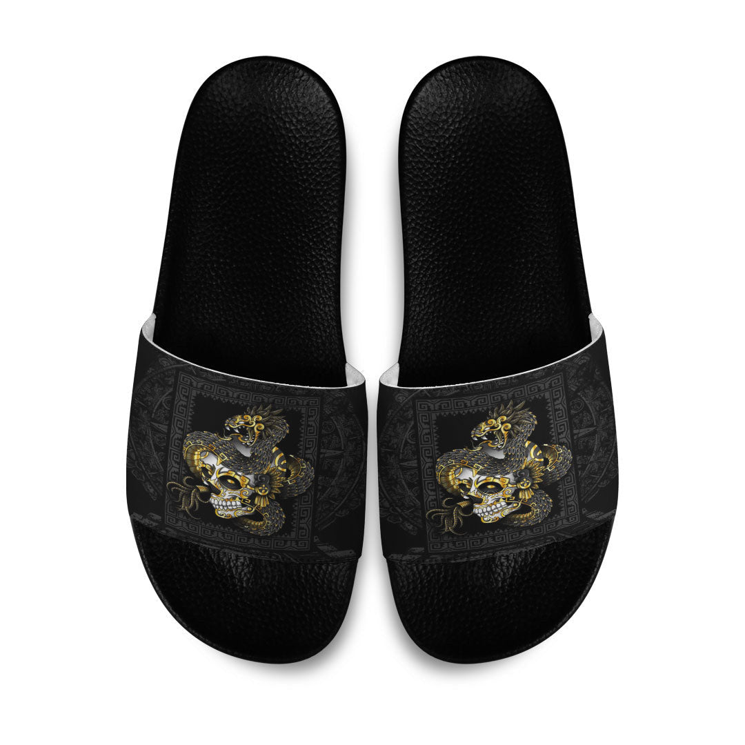 Slide Sandals Quetzalcoatl Aztec Mexico Slide Sandals