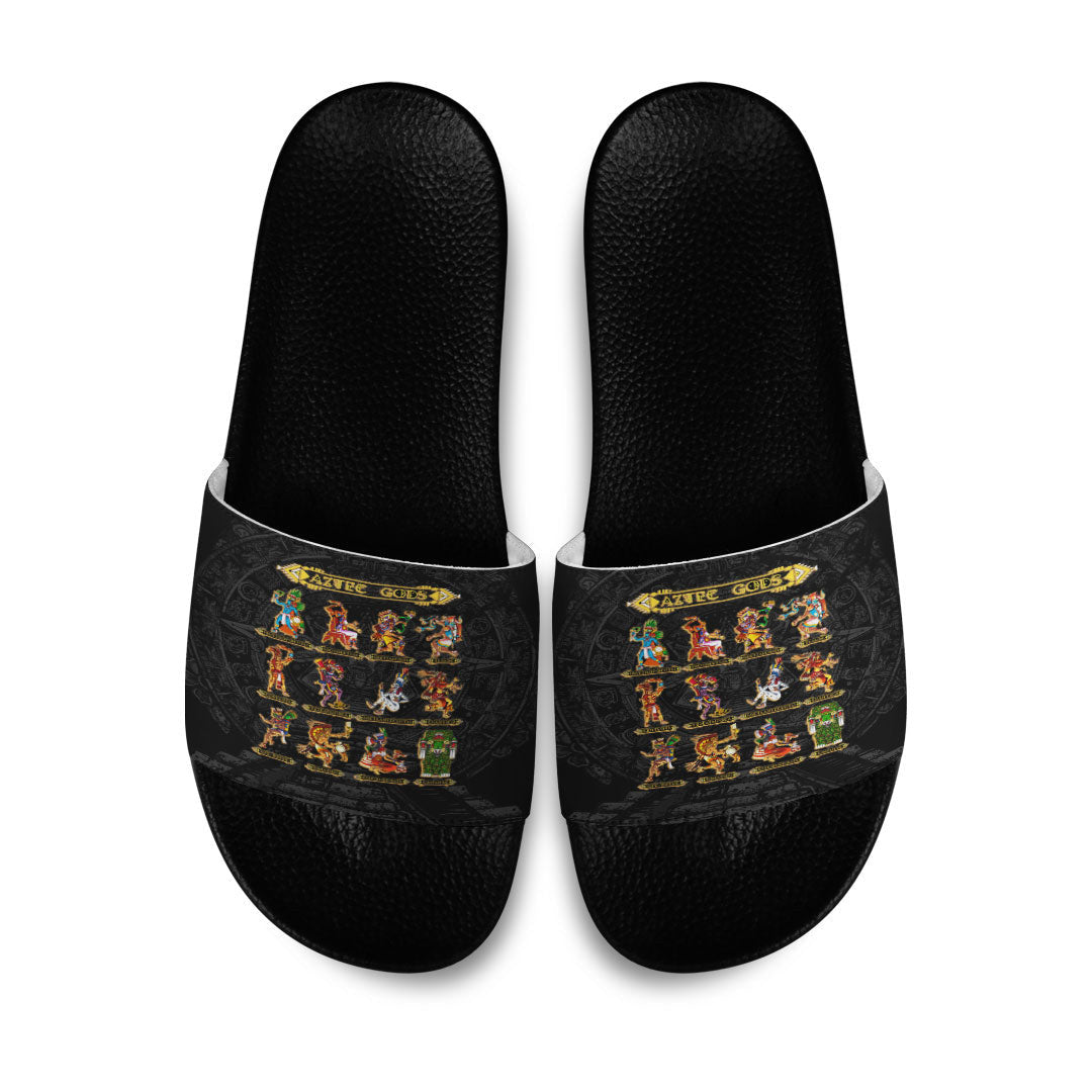 Slide Sandals Ancient Aztec Gods Slide Sandals