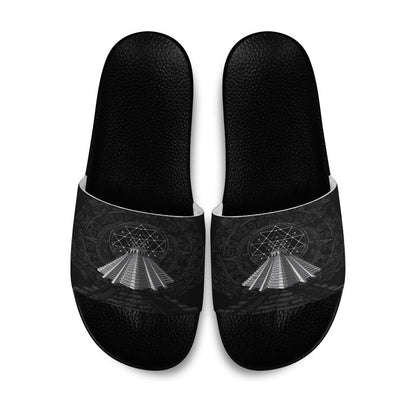 Slide Sandals Ancient Aztec Pyramid Slide Sandals