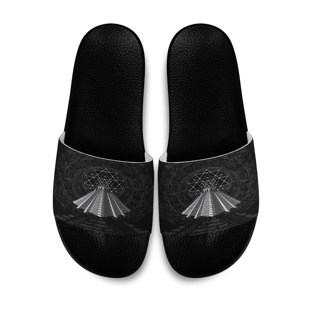 Slide Sandals Ancient Aztec Pyramid Slide Sandals