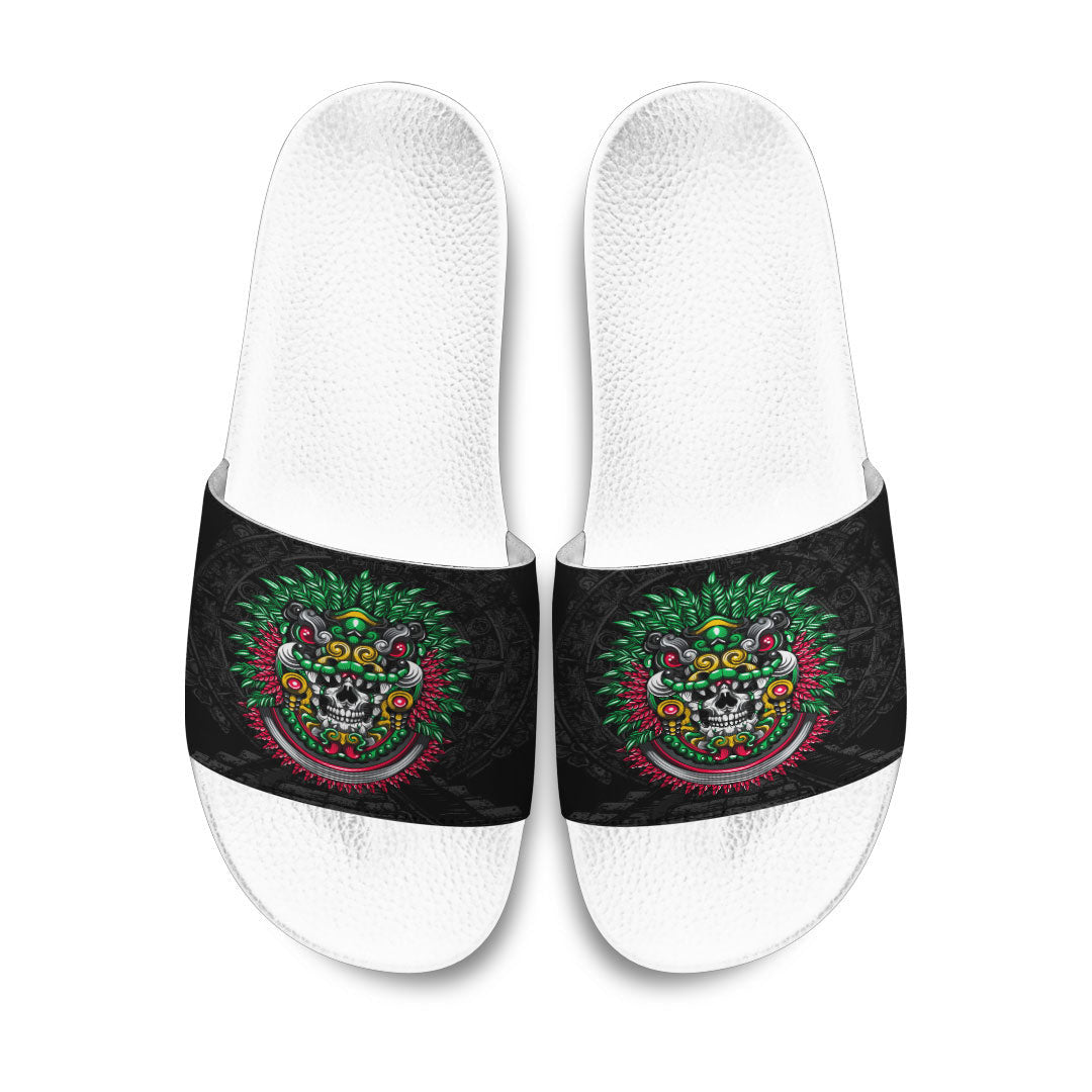 Slide Sandals Quetzalcoatl Aztec Warrior Slide Sandals