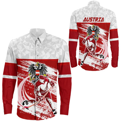 Clothing Austria Hockey Jersey Style Long Sleeve Button Shirt