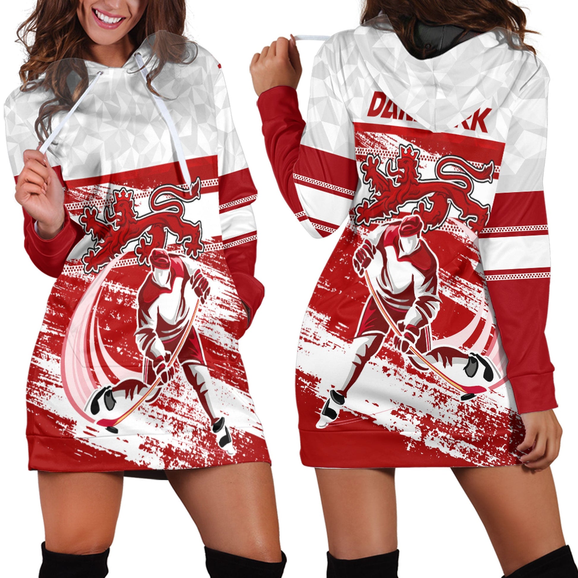 Clothing Denmark Team Hockey Jersey Special Style Hoodie Dress