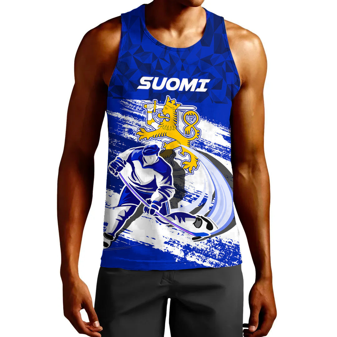 Clothing Finland Team Hockey Jersey Special Style Tank Top