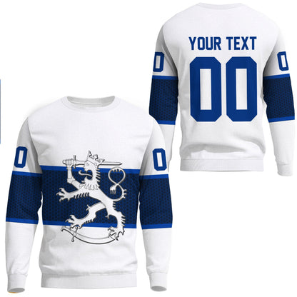 Clothing Custom Finland Team Hockey Jersey Style White Version Sweatshirts