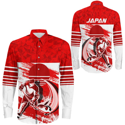 Clothing Japan Hockey Jersey Special Style Long Sleeve Button Shirt