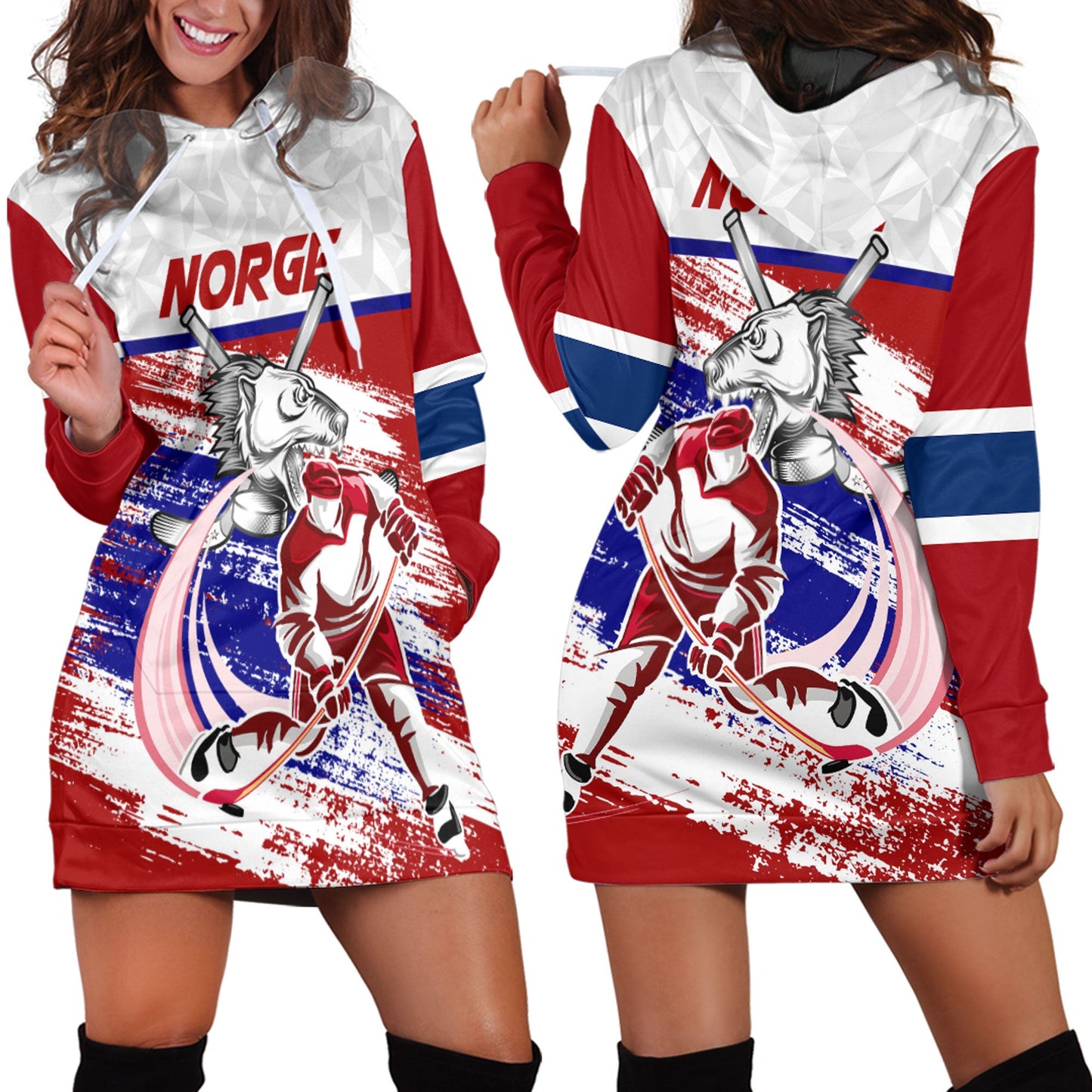 Clothing Norway Hockey Jersey Style Special Hoodie Dress