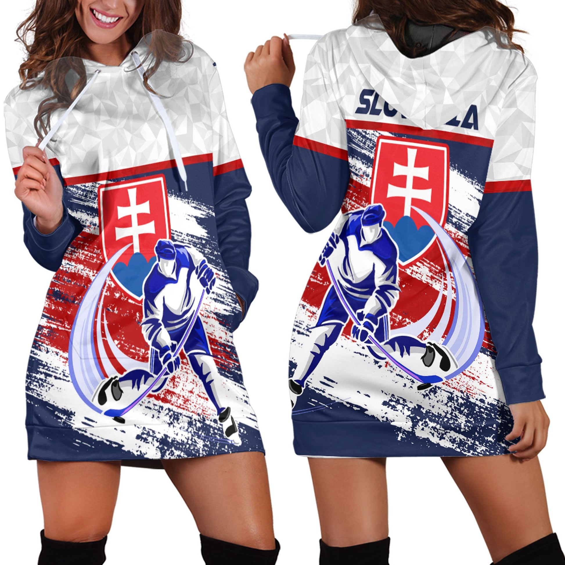 Clothing Slovakia Hockey Jersey Style Special Hoodie Dress