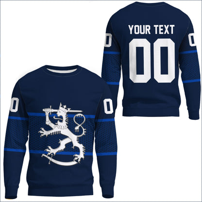 Clothing Custom Finland Team Hockey Jersey Style Sweatshirts