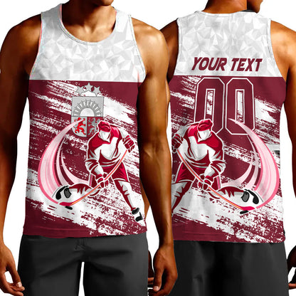 Clothing Custom Latvia Hockey Jersey Special Style Tank Top