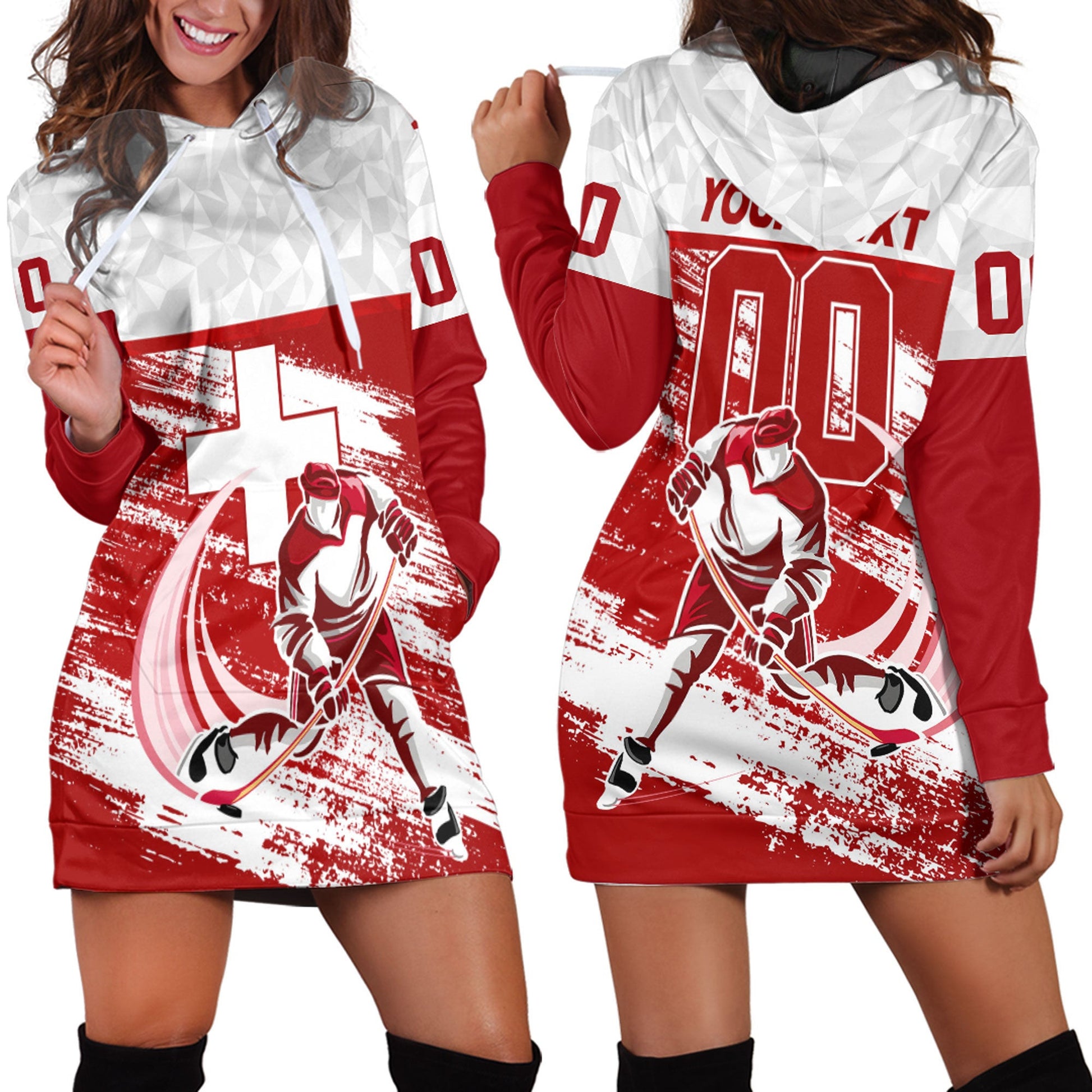 Clothing Custom Switzerland Hockey Jersey Style Special Hoodie Dress