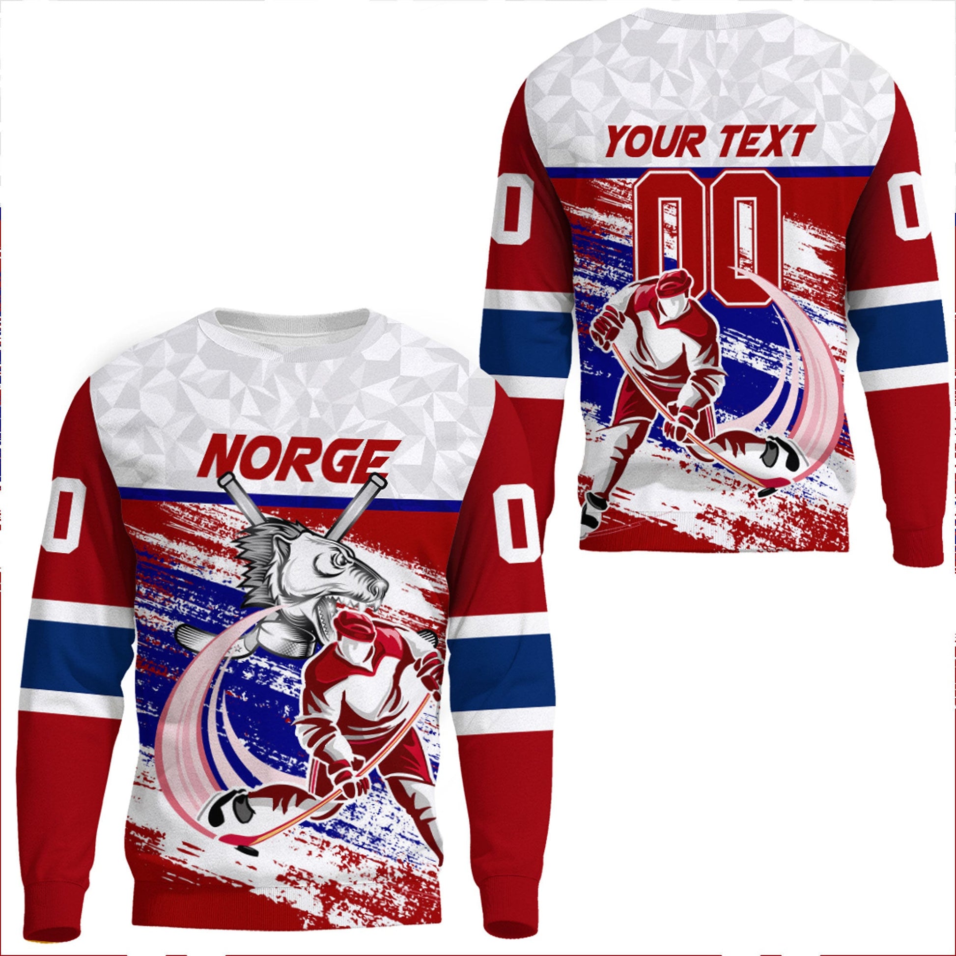 Clothing Custom Norway Hockey Jersey Style Special Sweatshirts
