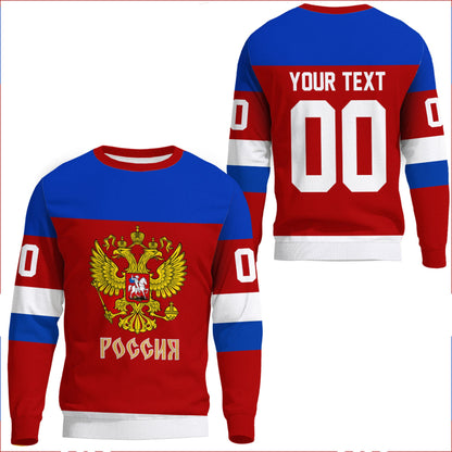Clothing Custom Russia Hockey Jersey Style Sweatshirts