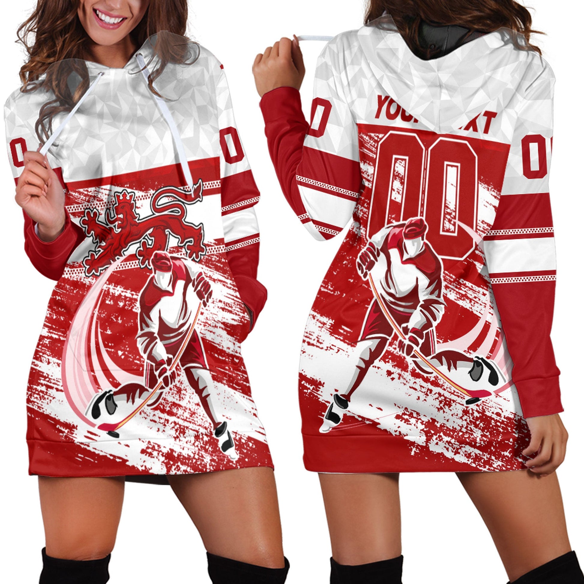 Clothing Custom Denmark Team Hockey Jersey Special Style Hoodie Dress