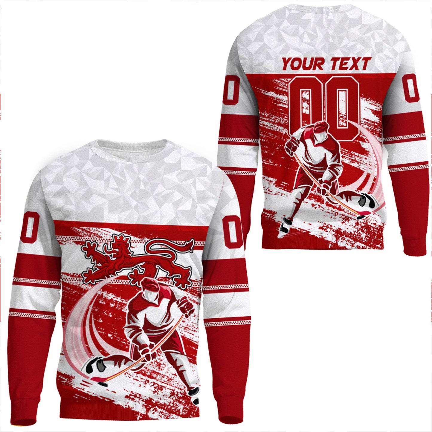 Clothing Custom Denmark Team Hockey Jersey Special Style Sweatshirts