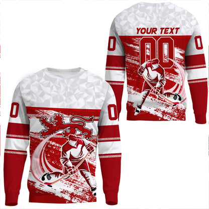 Clothing Custom Denmark Team Hockey Jersey Special Style Sweatshirts
