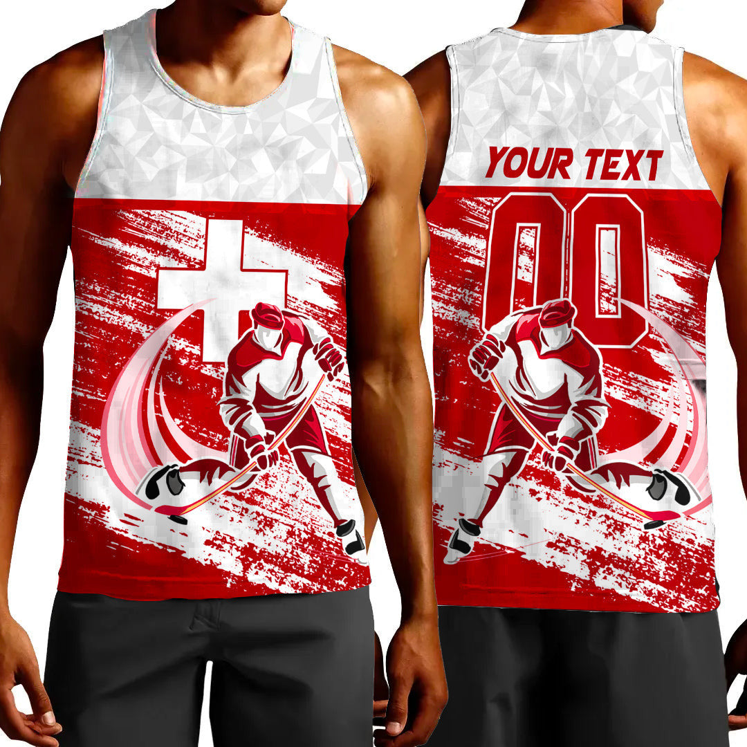 Clothing Custom Switzerland Hockey Jersey Style Special Tank Top