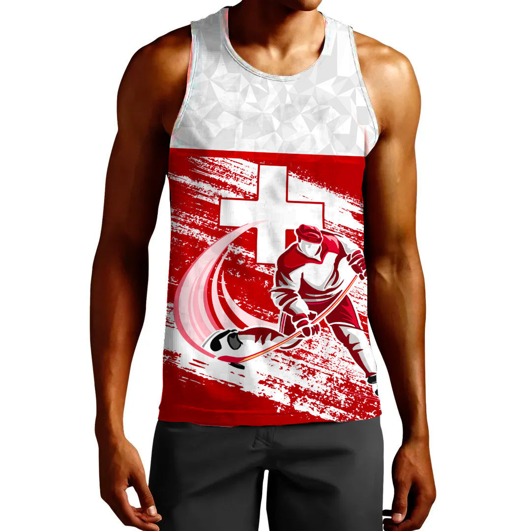 Clothing Custom Switzerland Hockey Jersey Style Special Tank Top