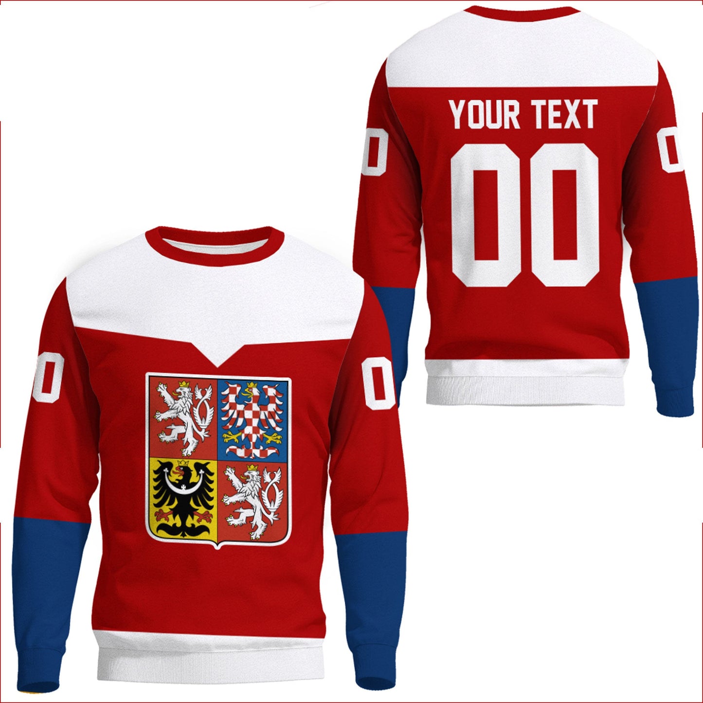 Clothing Custom Czech Republic Team Hockey Jersey Style Sweatshirts