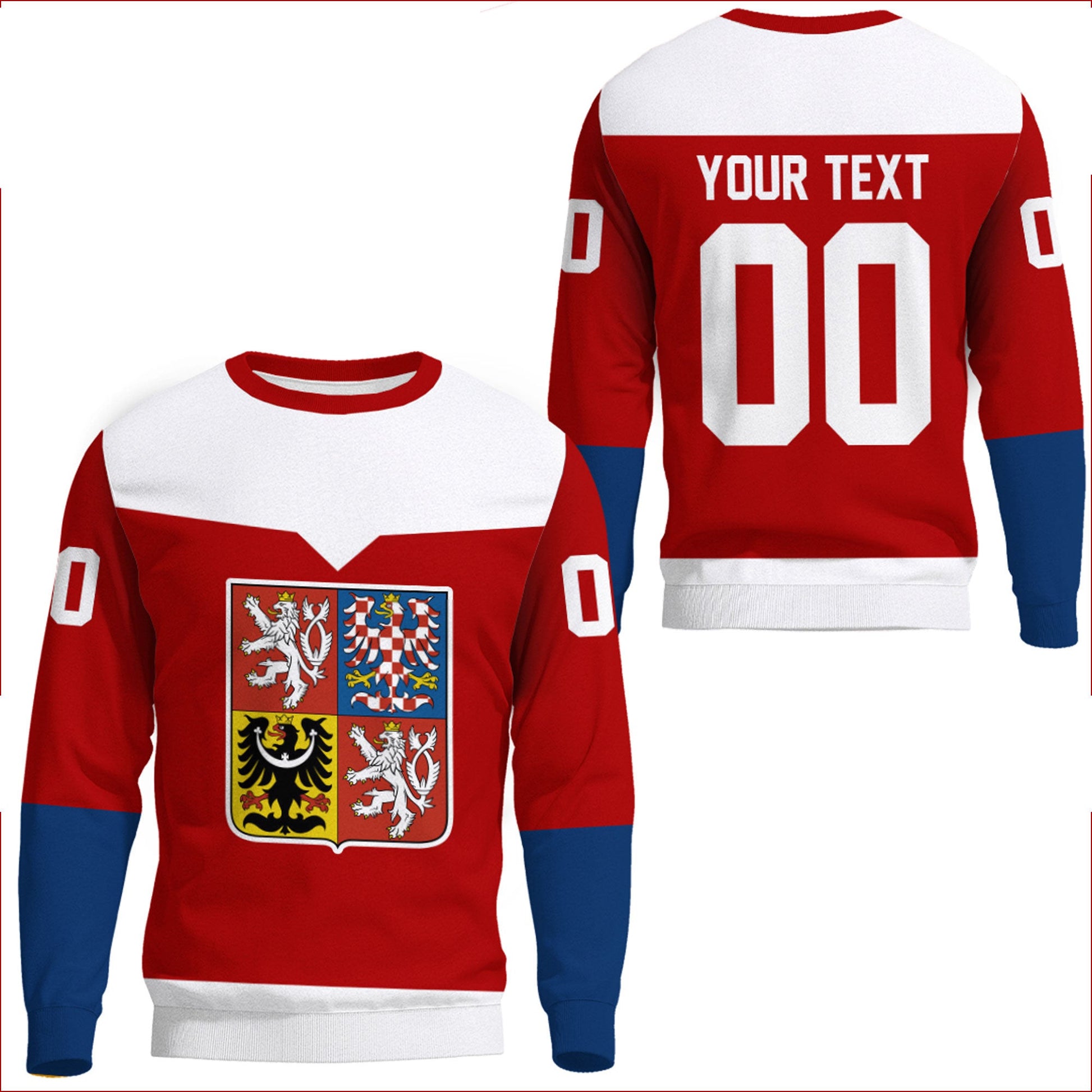 Clothing Custom Czech Republic Team Hockey Jersey Style Sweatshirts