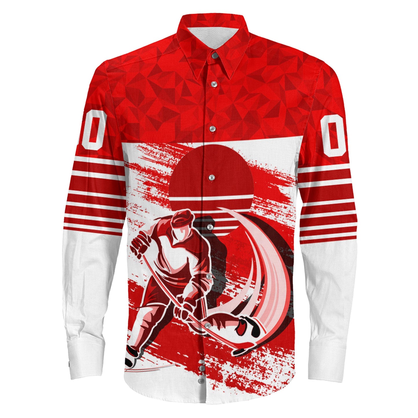 Clothing Custom Japan Hockey Jersey Special Style Long Sleeve Button Shirt