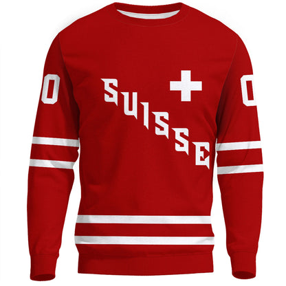 Clothing Custom Switzerland Team Hockey Jersey Style Sweatshirts